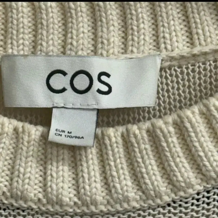 [BUNJANG] COS Ivory Knit Top M / COS 코스 반팔 니트 아이보리 M