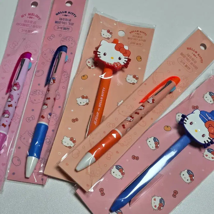 [BUNJANG] Sanrio Hello Kitty & My Melody Ballpoint Pens / 산리오 헬로키티,마이멜로디 볼펜