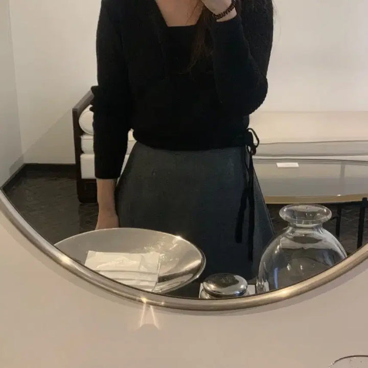 [BUNJANG] Shopliff Belly Wrap Knit Black / 새상품, 샵리프 벨리 랩 니트 블랙