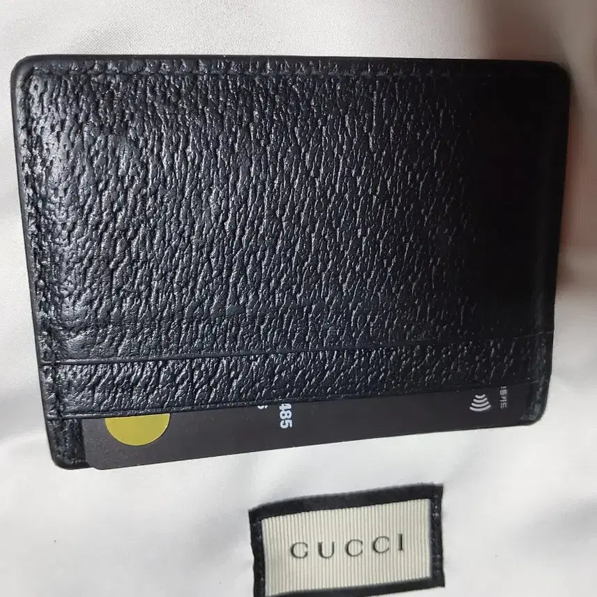 [BUNJANG] Gucci Card Holder with Bee Embroidery / 구찌 블랙 카드지갑 벌 자수
