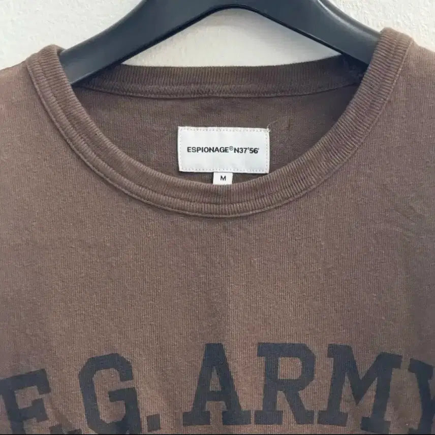 [BUNJANG] Espionage E.G. Army Print T-shirt (M) / 에스피오나지 E.G. army 프린팅 반팔티 (m)