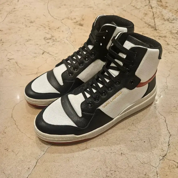 [BUNJANG] Saint Laurent SL24 High-Top Men's Sneakers / 생로랑 SL24 하이탑 남성 스니커즈 미착용 새상품사이즈 41.5