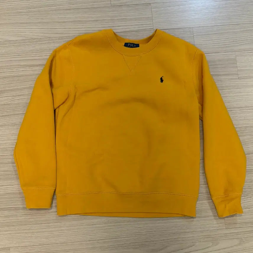[BUNJANG] Polo Ralph Lauren Yellow Fleece Sweatshirt / 폴로 랄프로렌 노란색 기모 맨투맨 스웻셔츠