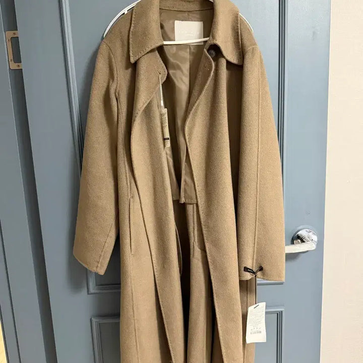 [BUNJANG] NINE ROOM Cashmere Belt Coat Beige / 나인룸 캐시미어 벨트 코트 베이지
