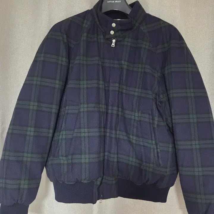 [BUNJANG] After Pray Regaze Harrington Down Blouson Check Navy M / 애프터프레이 리가즈 해링턴 다운 블루종 체크 네이비 M