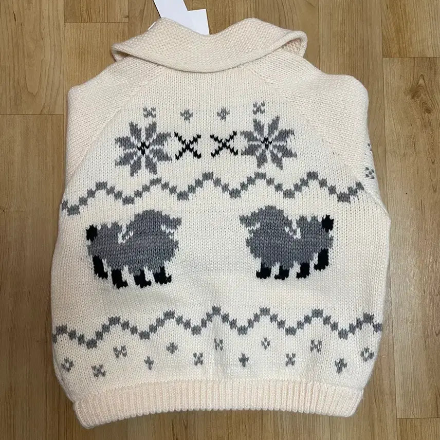 [BUNJANG] General Idea Wool Blend Cowichan Knit Jumper Ivory (Size M) / 제너럴아이디어 울 블랜드 코위찬 니트 점퍼 아이보리 M사이즈 새상품