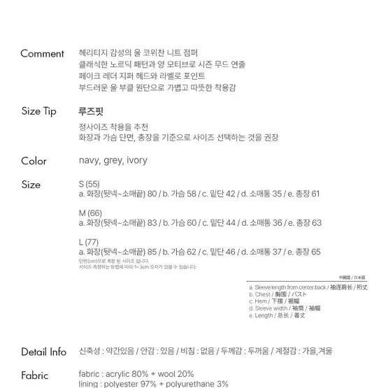 [BUNJANG] General Idea Wool Blend Cowichan Knit Jumper Ivory (Size M) / 제너럴아이디어 울 블랜드 코위찬 니트 점퍼 아이보리 M사이즈 새상품