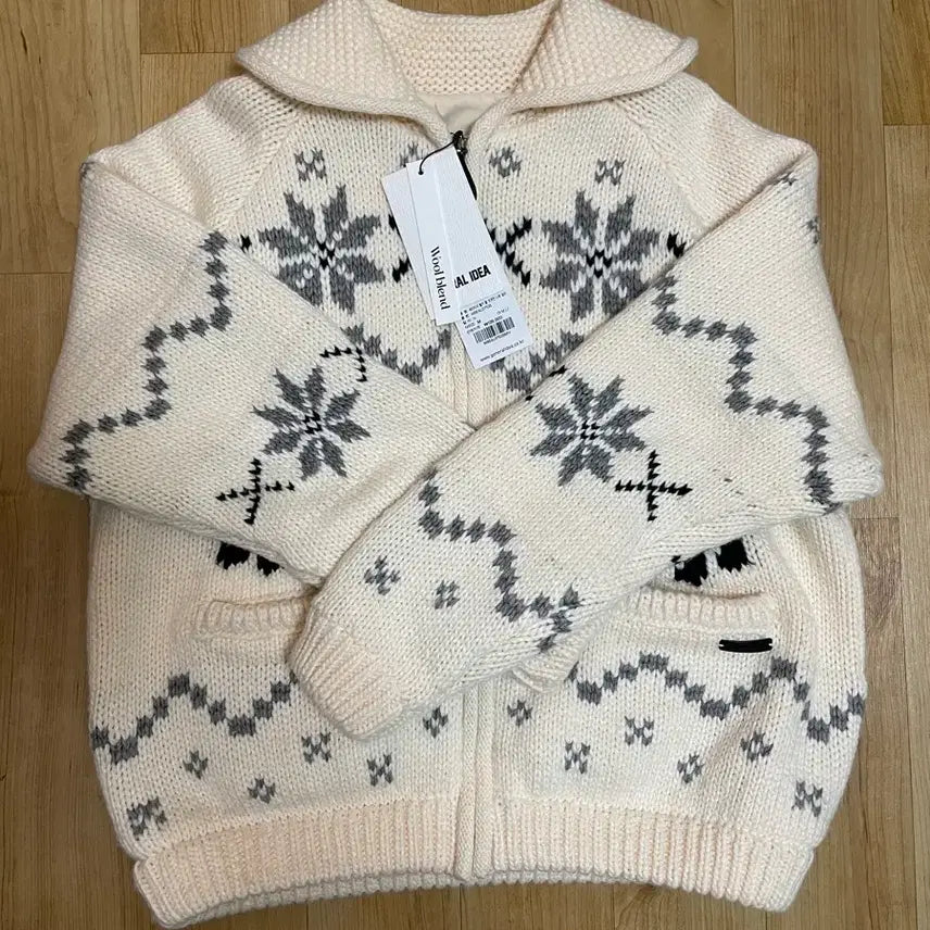 [BUNJANG] General Idea Wool Blend Cowichan Knit Jumper Ivory (Size M) / 제너럴아이디어 울 블랜드 코위찬 니트 점퍼 아이보리 M사이즈 새상품