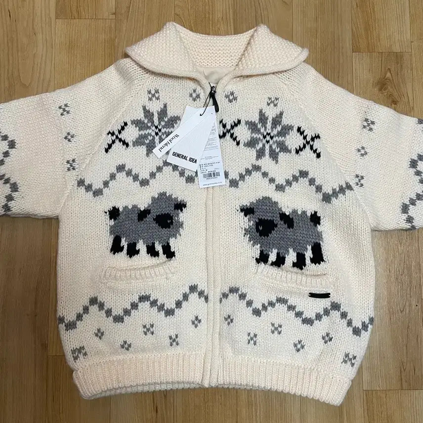[BUNJANG] General Idea Wool Blend Cowichan Knit Jumper Ivory (Size M) / 제너럴아이디어 울 블랜드 코위찬 니트 점퍼 아이보리 M사이즈 새상품