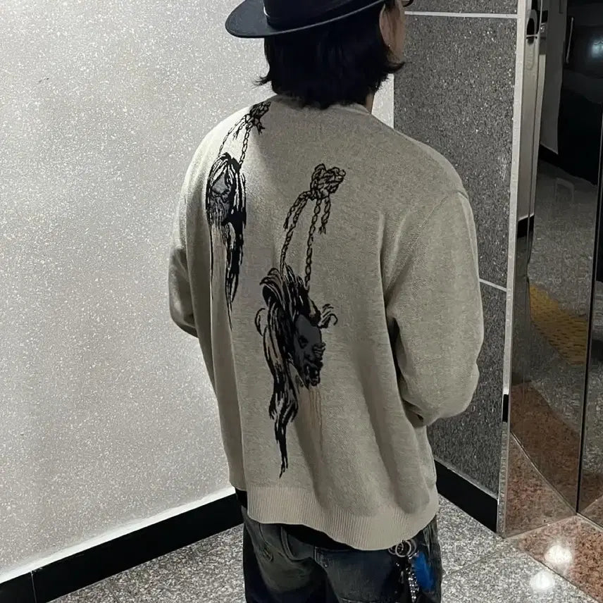 [BUNJANG] Gladhand Wearedo Voodoo Head Cardigan M / 글래드핸드 위아도 부두헤드 가디건 m