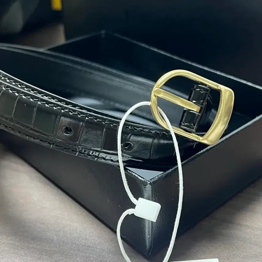 [BUNJANG] TONI WEK Crocodile Leather Belt / 토니웩 크로커다일 가죽 벨트 + 10%쿠폰