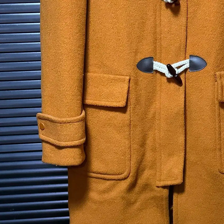 [BUNJANG] SOUP Orange Wool Blend Duffle Long Coat / SOUP 숲 오렌지 주황색 양 털 떡볶이 더플 롱 코트 울 55 여자