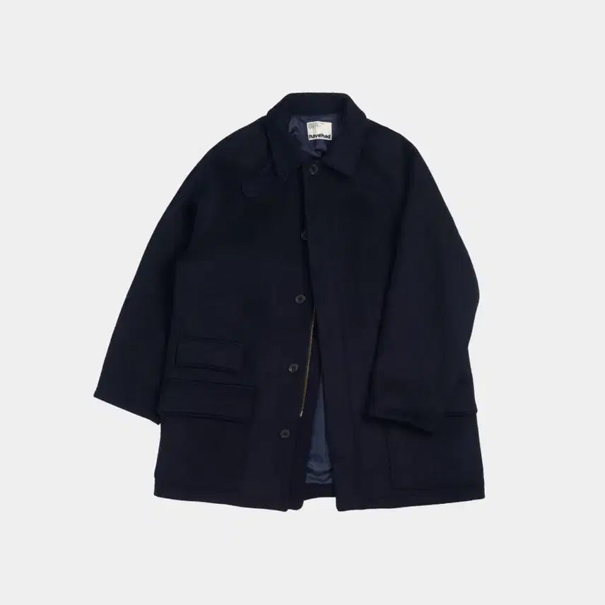 [BUNJANG] Havehad City Wool Half Coat - Navy A1 Size / 해브해드 City wool half coat