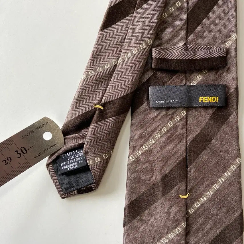 [BUNJANG] FENDI Monogram Silk Necktie / 펜디(FENDI) 모노그램 신형라벨 명품 정품 넥타이