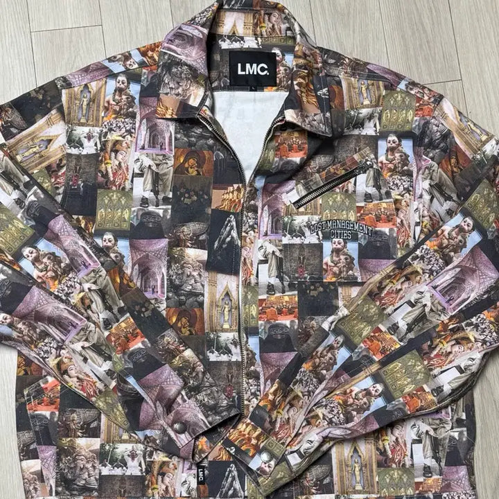 [BUNJANG] LMC All Over Collage Print Zip-Up Jacket (Size L) / [LMC] 올오버 콜라주 프린트 집업 자켓 (사이즈 L)