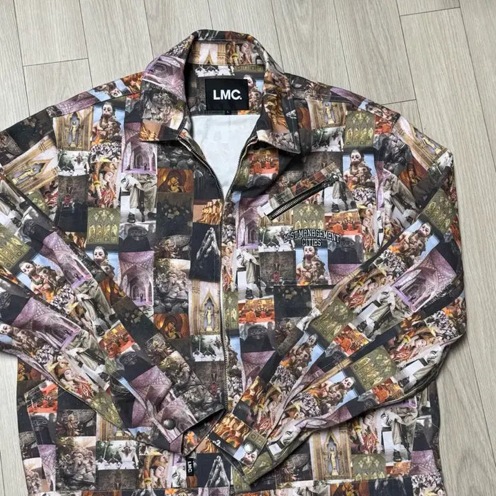 [BUNJANG] LMC All Over Collage Print Zip-Up Jacket (Size L) / [LMC] 올오버 콜라주 프린트 집업 자켓 (사이즈 L)