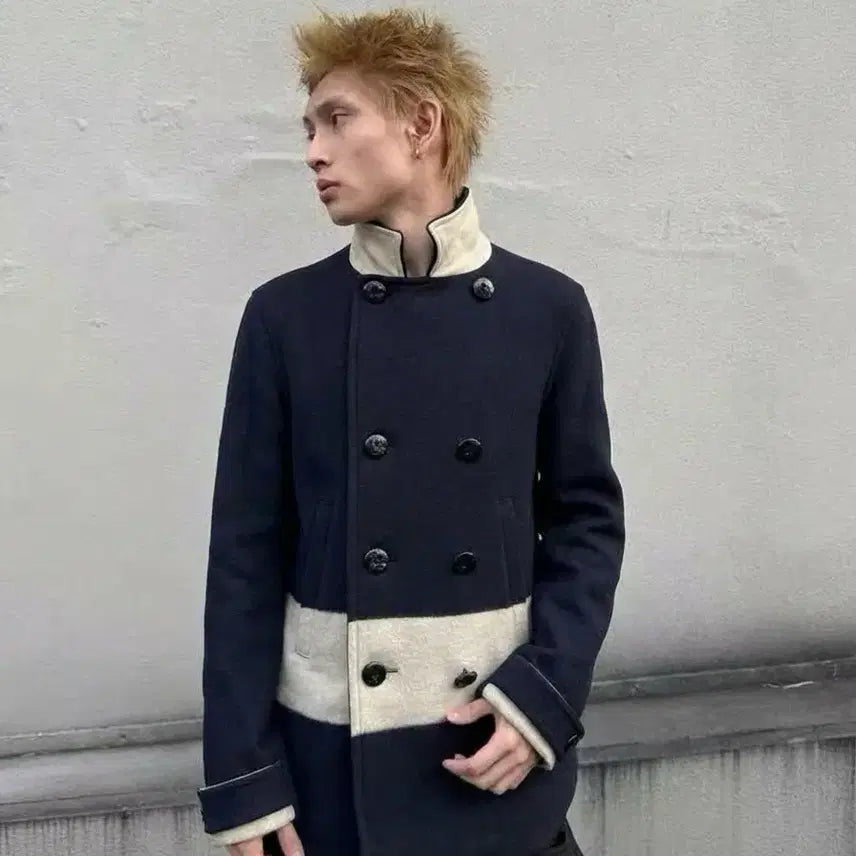 [BUNJANG] Mihara Yasuhiro Asymmetrical Surface Wool Short Coat / 미하라야스히로 비대칭 서페이스 울 숏코트