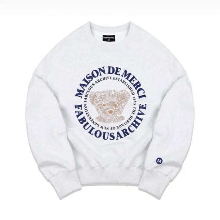 [BUNJANG] FCB Bear Friends Embroidered Crop Sweatshirt - Ash Gray / 우먼즈 크롭 베어프렌즈 엠보자수 맨투맨 애쉬그레이(FCB3TS355W)