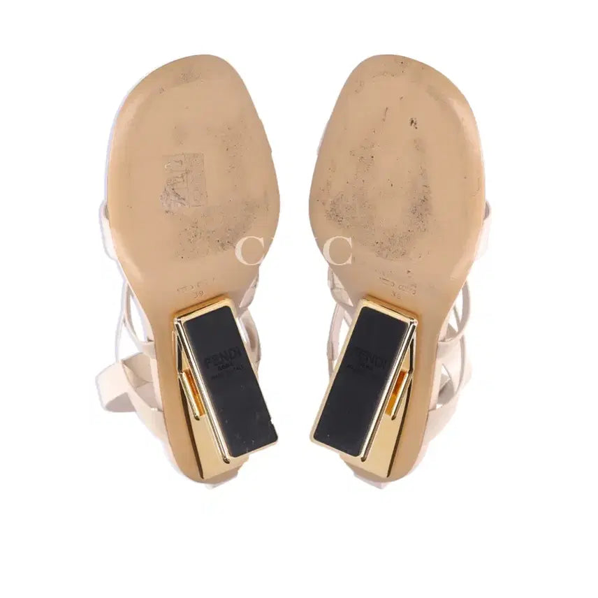 [BUNJANG] FENDI Sandals / 펜디 FENDI 샌들 아이보리 골드힐