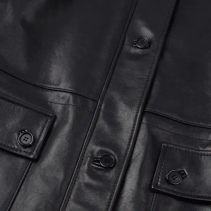 [BUNJANG] FORET 90s Tessa Leather Jacket / (3/13 이후 배송)포레토 90s tessa leather jacket