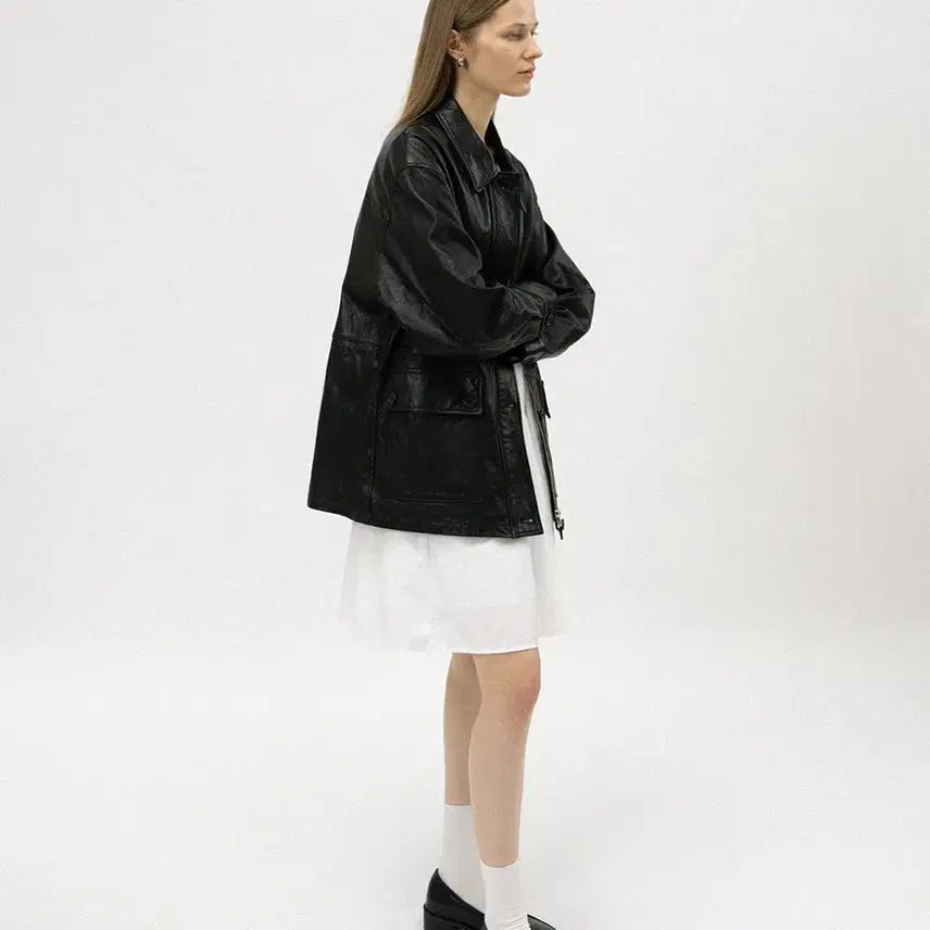 [BUNJANG] FORET 90s Tessa Leather Jacket / (3/13 이후 배송)포레토 90s tessa leather jacket