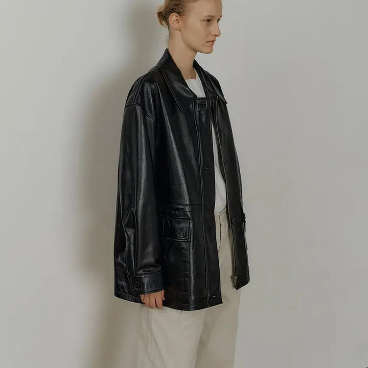 [BUNJANG] FORET 90s Tessa Leather Jacket / (3/13 이후 배송)포레토 90s tessa leather jacket