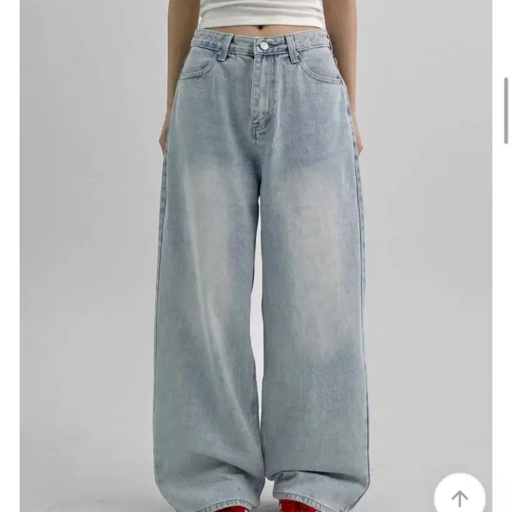 [BUNJANG] Black Up Wide Denim Pants / 블랙업 백포켓 와이드 데님팬츠