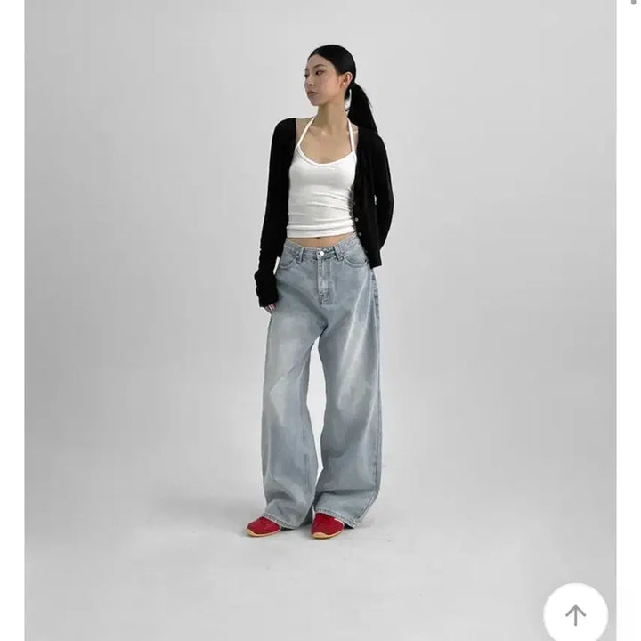 [BUNJANG] Black Up Wide Denim Pants / 블랙업 백포켓 와이드 데님팬츠