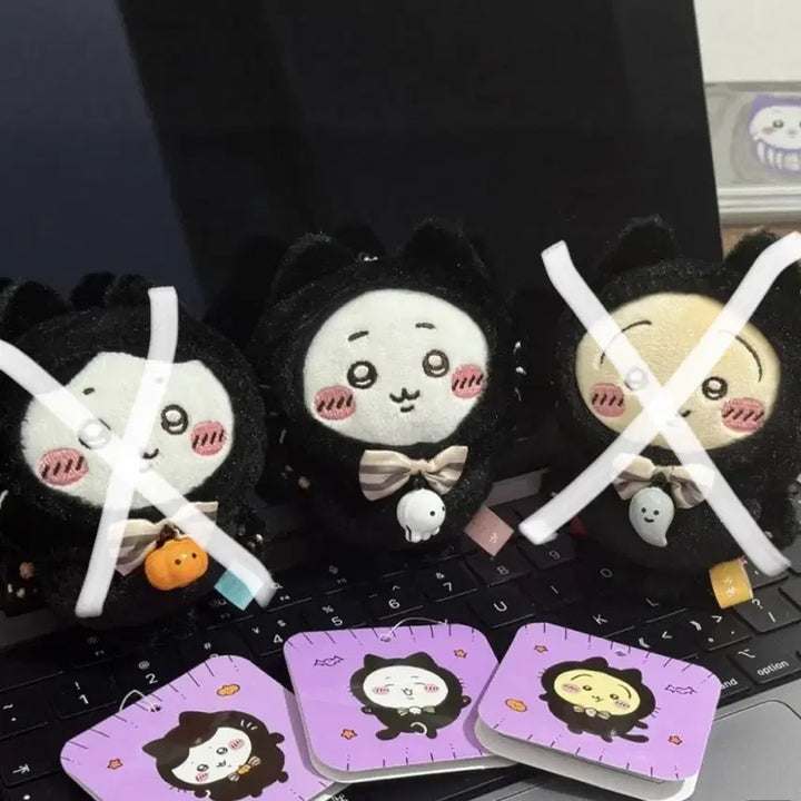[BUNJANG] Chiiikawa Halloween Black Cat Doll / (새상품)먼작귀 치이카와 할로윈 검은 고양이 인형
