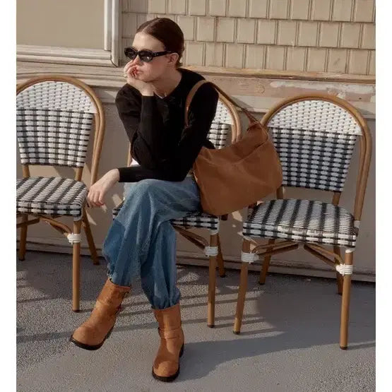 [BUNJANG] Anøetic Suede Hobo Bag Camel / 아노에틱 스웨이드 호보백 카멜