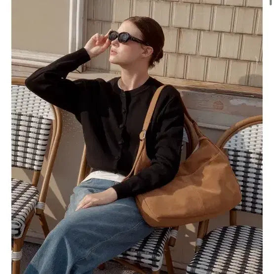 [BUNJANG] Anøetic Suede Hobo Bag Camel / 아노에틱 스웨이드 호보백 카멜