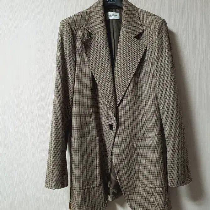 [BUNJANG] MojoSphin Checked Belted Jacket (Size 55) / 모조에스핀 체크 벨티드 자켓 55 사이즈 정품