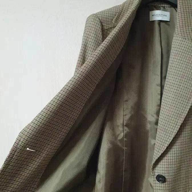 [BUNJANG] MojoSphin Checked Belted Jacket (Size 55) / 모조에스핀 체크 벨티드 자켓 55 사이즈 정품