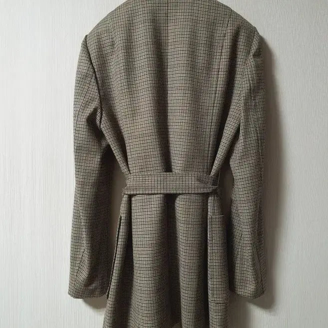 [BUNJANG] MojoSphin Checked Belted Jacket (Size 55) / 모조에스핀 체크 벨티드 자켓 55 사이즈 정품