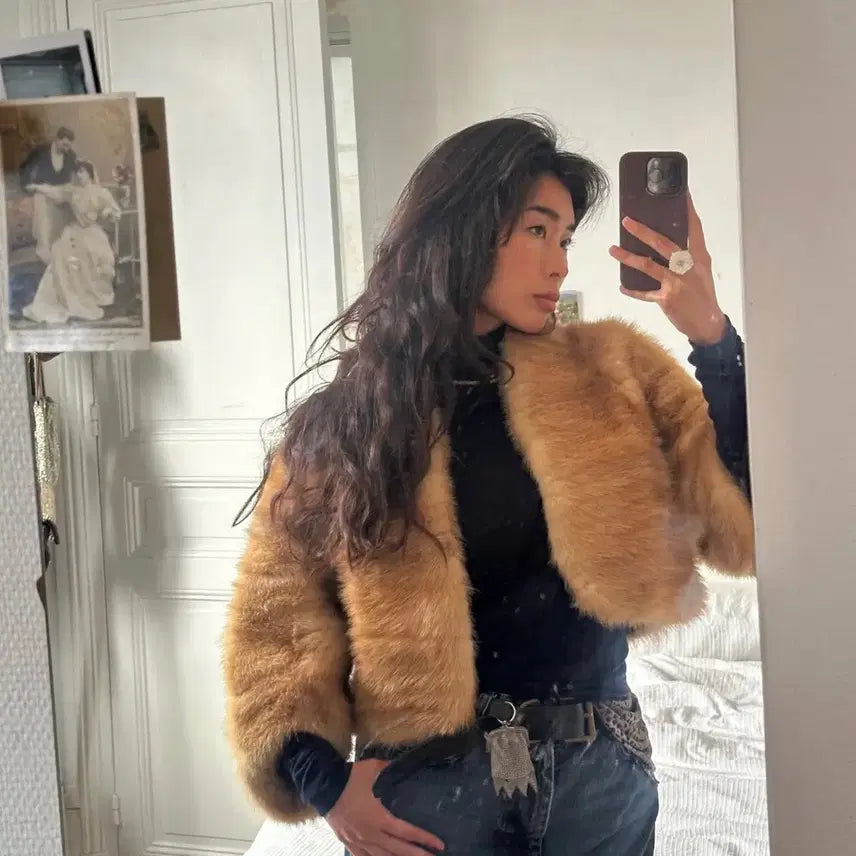 [BUNJANG] Vintage German Mink Fur Jacket / 독일 브라운 빈티지 밍크퍼 자켓