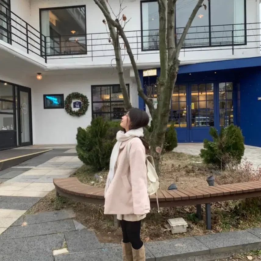 [BUNJANG] Oinii Hana Half Wool Coat - Light Pink / [미개봉 새제품] 오이니 하나 하프 코트 연핑크. 울 코트 oinii