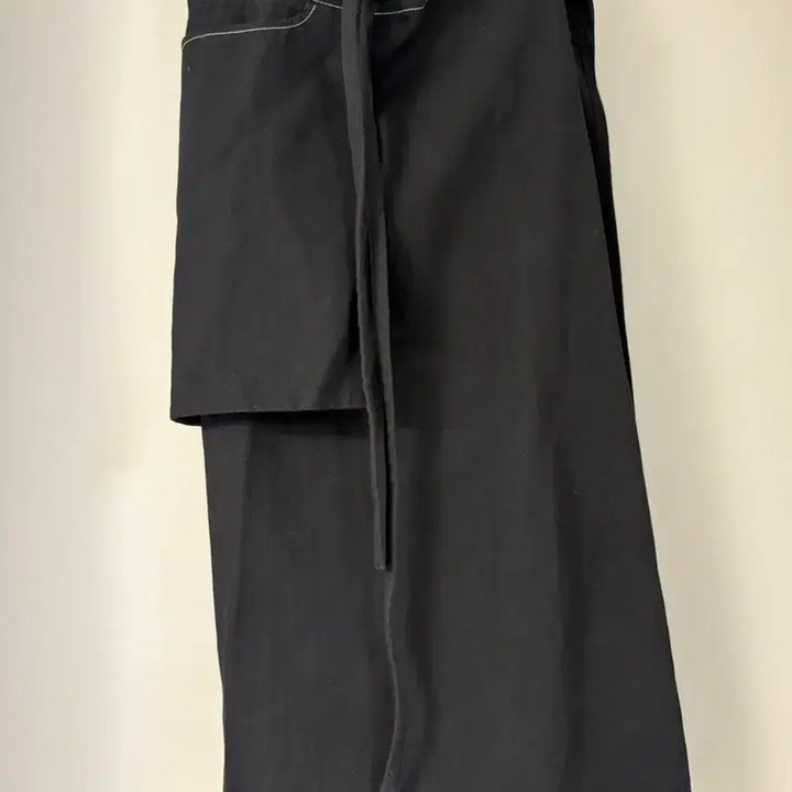 [SOLD OUT] 블랙 코튼 랩스커트 레이어드