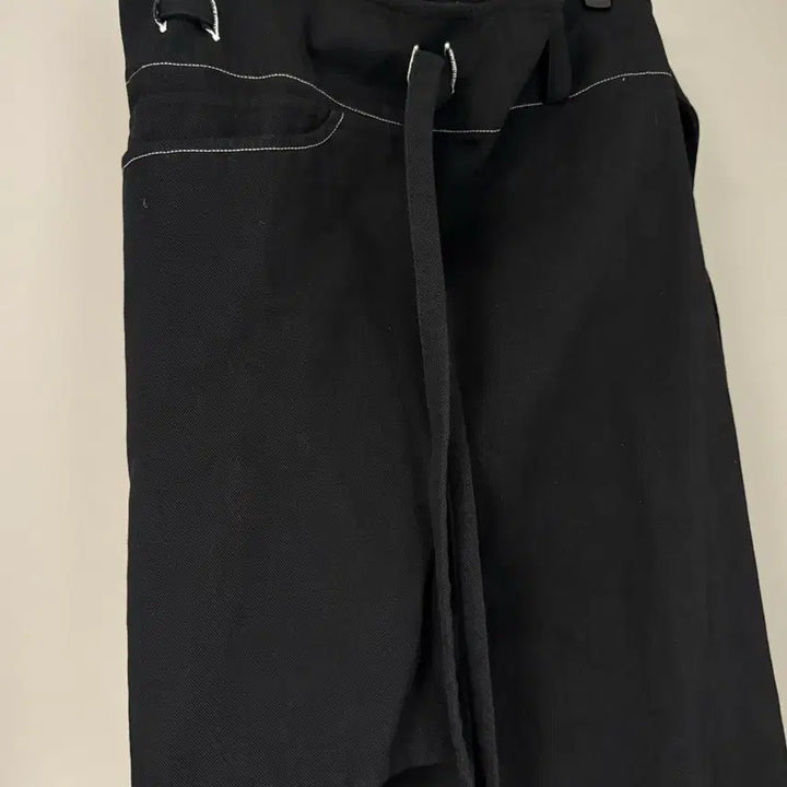 [SOLD OUT] 블랙 코튼 랩스커트 레이어드