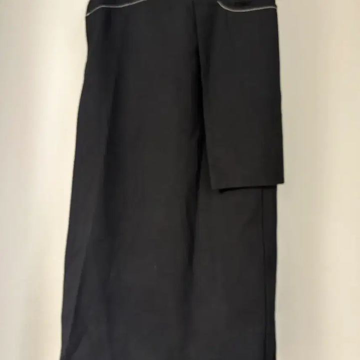 [SOLD OUT] 블랙 코튼 랩스커트 레이어드