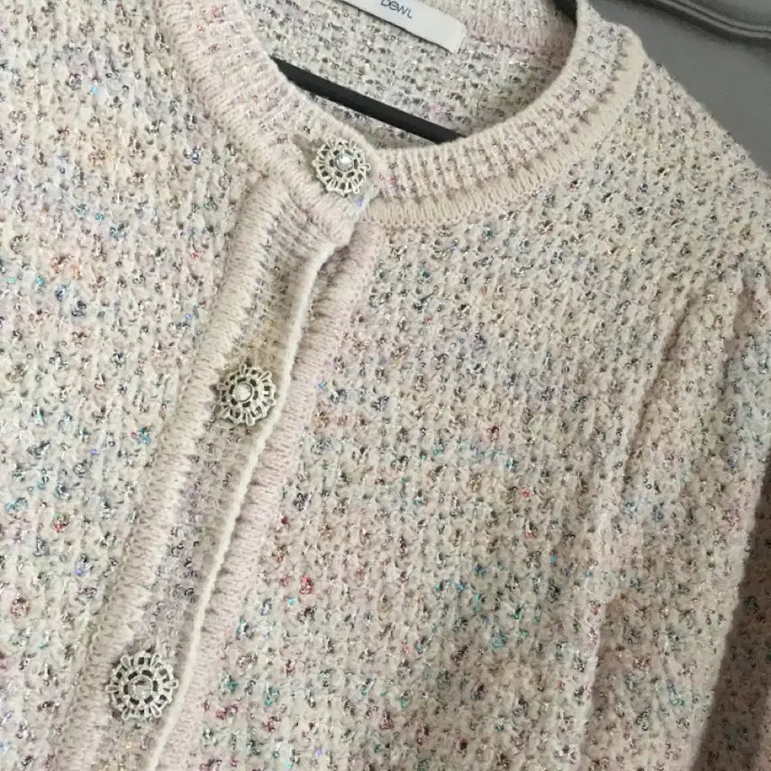 [SOLD OUT] 23SS 듀엘 스팽글 7부 니트 가디건