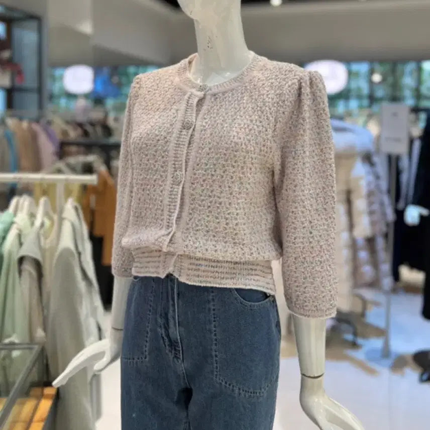 [SOLD OUT] 23SS 듀엘 스팽글 7부 니트 가디건
