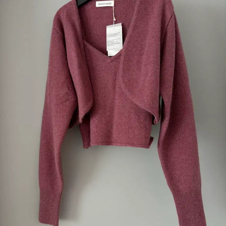 [BUNJANG] Headerment Knit Bolero Cardigan Set / 새제품 헤더먼트 니트 볼레로 가디건세트