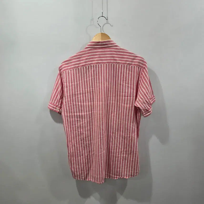 [BUNJANG] Givenchy Striped Linen Short Sleeve Shirt / 지방시 스트라이프 린넨 반팔셔츠 100