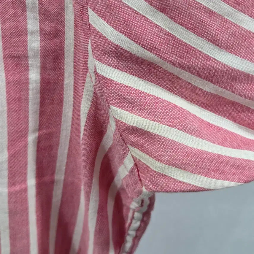 [BUNJANG] Givenchy Striped Linen Short Sleeve Shirt / 지방시 스트라이프 린넨 반팔셔츠 100