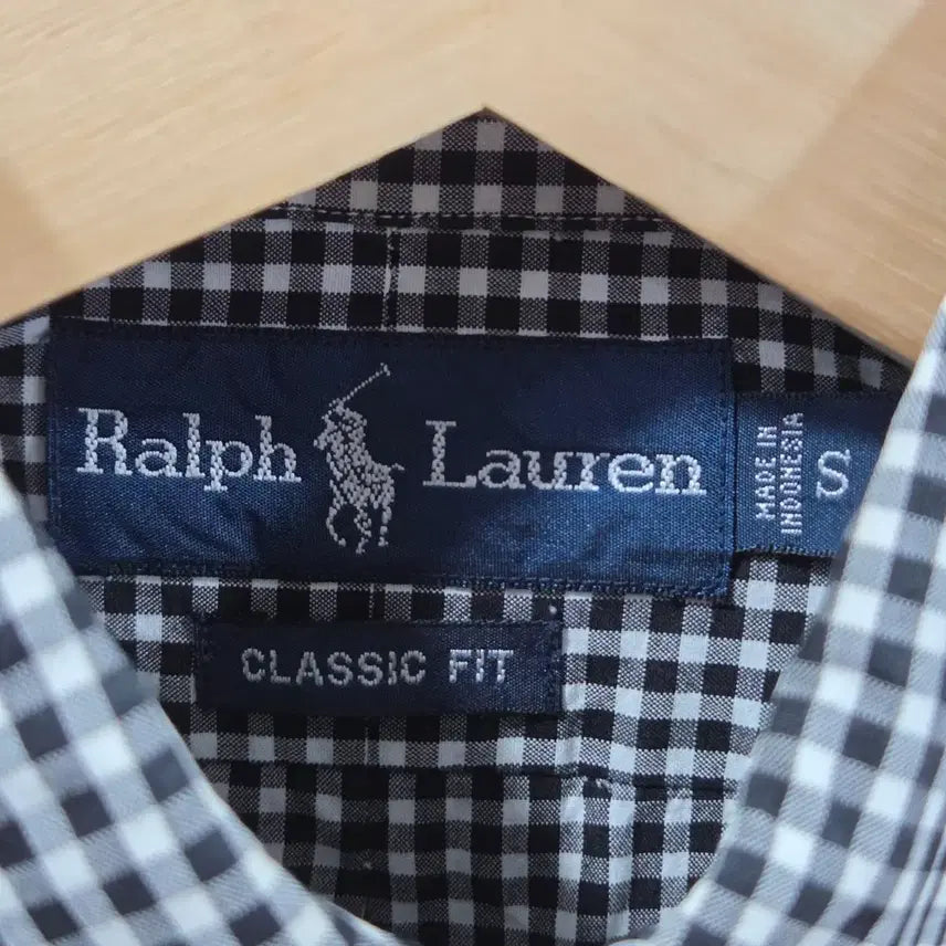 [BUNJANG] Polo Ralph Lauren Gingham Check Button-Down Shirt / 폴로랄프로렌 버튼다운 블랙 깅엄체크 셔츠 S