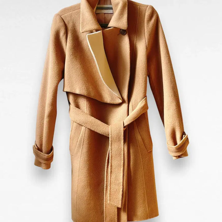 [BUNJANG] THE IZZAT Camel Wool Coat / THE IZZAT 더 아이잗 카멜 울 코트 벨트 모직코트