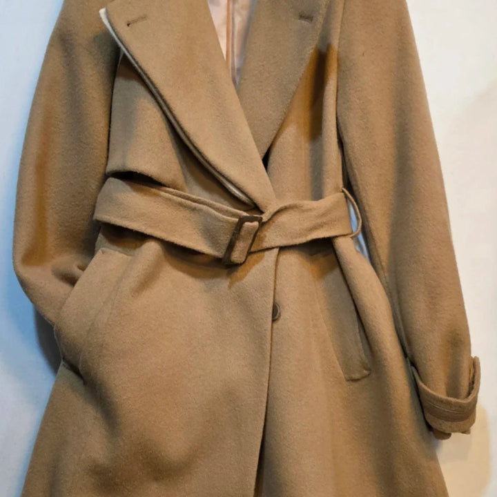 [BUNJANG] THE IZZAT Camel Wool Coat / THE IZZAT 더 아이잗 카멜 울 코트 벨트 모직코트