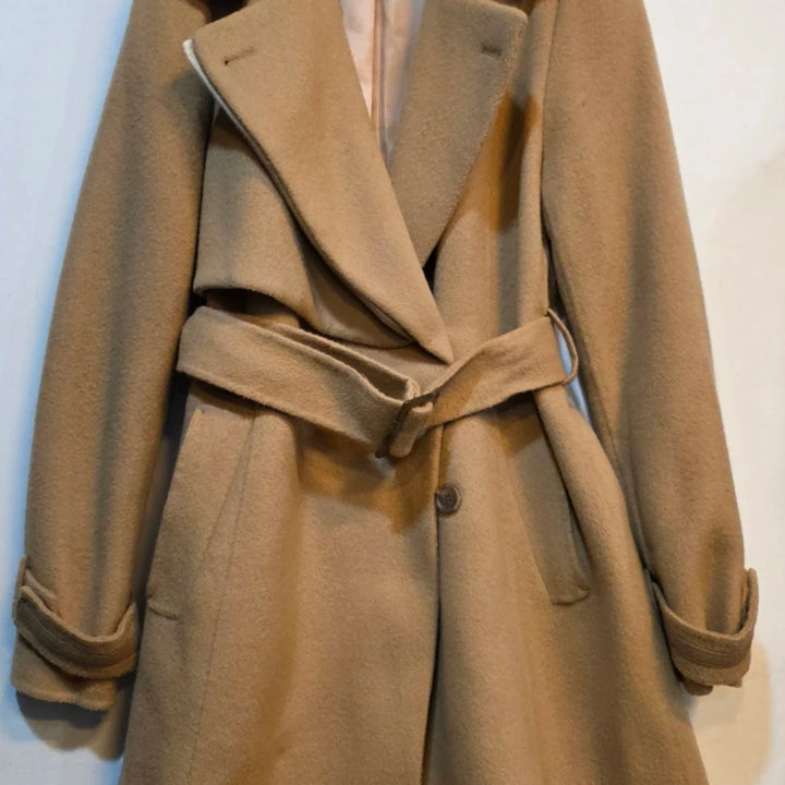 [BUNJANG] THE IZZAT Camel Wool Coat / THE IZZAT 더 아이잗 카멜 울 코트 벨트 모직코트