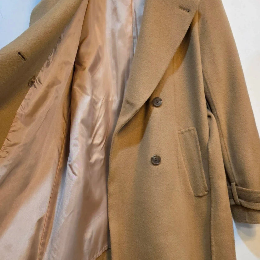 [BUNJANG] THE IZZAT Camel Wool Coat / THE IZZAT 더 아이잗 카멜 울 코트 벨트 모직코트