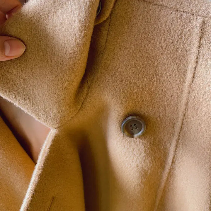 [BUNJANG] THE IZZAT Camel Wool Coat / THE IZZAT 더 아이잗 카멜 울 코트 벨트 모직코트